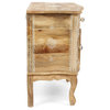 Naylor Culloden Handcrafted Boho Mango Wood Cabinet, Natural and White