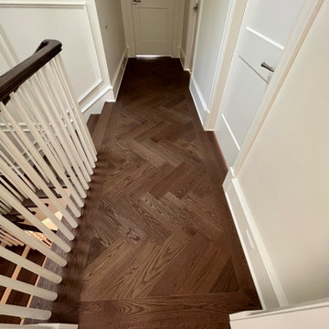 Engineered Wood Flooring with Herringbone Inlays – Cadboro Bay, BC