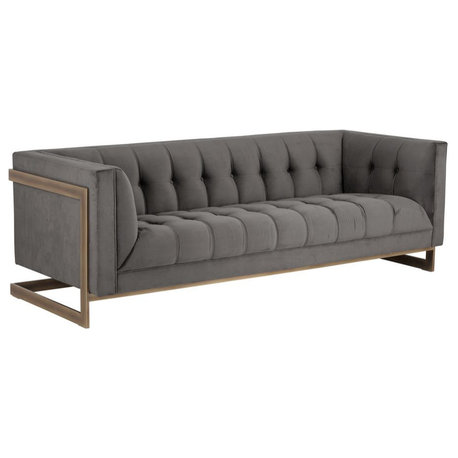 Sunpan Irongate Ekon Sofa - Piccolo Pebble