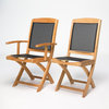 Teak & Textilene Folding Armchair Colorado