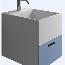 Milan Rectangular Wall Hung Multi-Color Vessel Sink - Bathroom Sinks