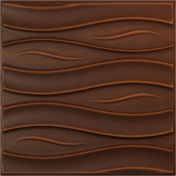 Swell EnduraWall Decorative 3D Wall Panel, 19.625"Wx19.625"H, Aged Metallic Rust