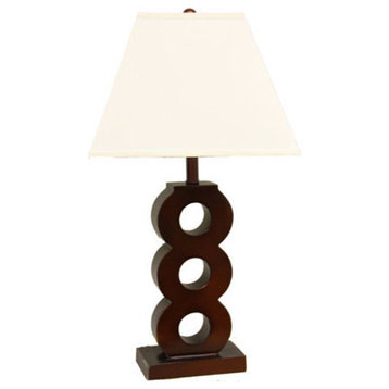 30"H Three Ring Chocolate Table Lamp