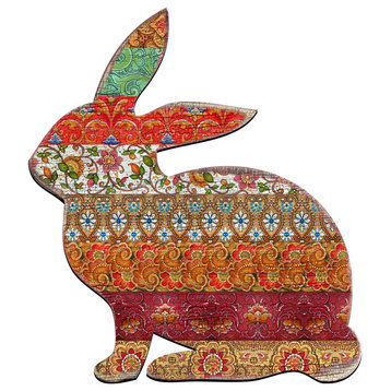 Country Quilted Bunny Ornament