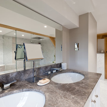Stone - Carrara Marble Slabs with Bespoke Marble Shower Tray
