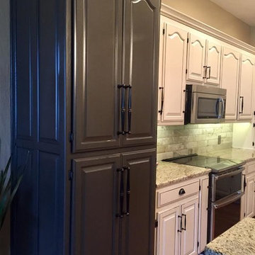 Updating Oak Cabinets & Backsplash
