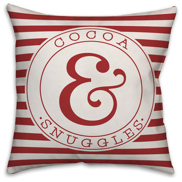 Cocoa & Snuggles 18"x18" Throw Pillow Cover