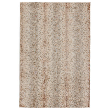Jaipur Catalyst Axis Cty13 Animal Prints and Images Rug, Tan and Gray, 6'7"x9'6"