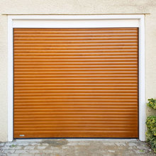 Double Classic Roller Garage Door In Fir Green