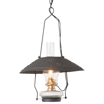 Irvins Country Tinware Store Lamp in Smokey Black