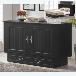Arason Creden-ZzZ Flip Top Cabinet Bed | Cottage Black - Murphy Beds