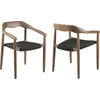 Santo Chair, Set of 2 Charcoal, Teak