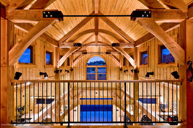 Inspiration for a rustic home design remodel in Denver