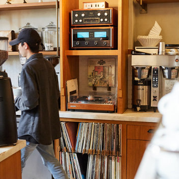 Vinyl record organization at Sightglass Coffee