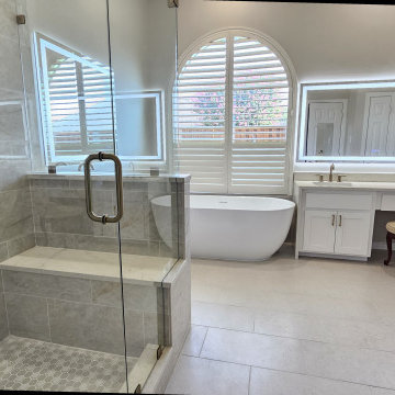 Plano TX - Mary Full Master Bathroom Remodeling