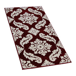 Cozy Rugs - Transitional Trellis Runner, Red, 2'8"x5' - Hall And Stair Runners