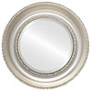 Somerset Framed Round Mirror in Silver Shade, 23"x23"