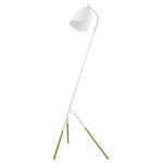 Eglo Lighting - Eglo Lighting 49944A Westlinton, 1-Light Flo Lamp, Black/Gold Finish, Black - Westlinton - 1-Light Floor Lamp - Black/Gold FinisWestlinton 1-Light F White/Gold Leaf Whit *UL Approved: YES Energy Star Qualified: n/a ADA Certified: n/a  *Number of Lights: 1-*Wattage:60w Incandescent bulb(s) *Bulb Included:No *Bulb Type:Incandescent *Finish Type:White/Gold Leaf
