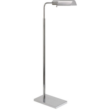 Studio Floor Lamp, 1-Light, Adjustable, Polished Nickel, 45"H (91025 PN 2FY3D)