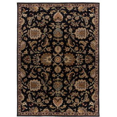 NOVICA Wool Chain Stitch Rug, 'Kashmir Festival' (3x5)