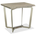 Riverside Furniture - Riverside Furniture Waverly Side Table - Waverly takes it's cue from nature with its rustic live-edge wood table and bench tops. Accented with pewter toned metal bases and accents, this collection makes a stunning statement and conversation starter in your home.