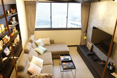 Inspiration for a modern living room remodel in Singapore