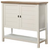 Sauder Cottage Road Engineered Wood 39" Console Table in Soft White