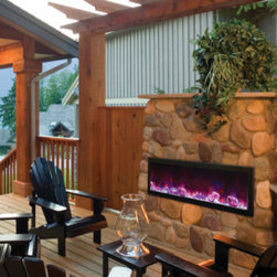 Amantii Slim Electric Outdoor Fireplace 60 Inch - Outdoor Fireplaces