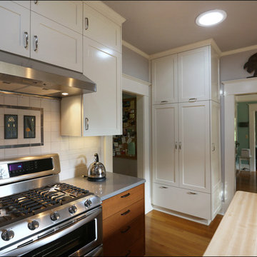 Cherry and White Custom Kitchen Remodel Council Crest Portland