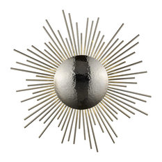 Marquee Ave 3 Light Wall Sconce in Hammered Polished Nickel