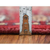 Hand Knotted Mori Bokara Deep Red Soft Wool Oriental Mat Rug, 2'x3'
