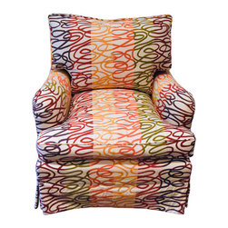 Custom Upholstered Armchair in Contemporary Print - Products