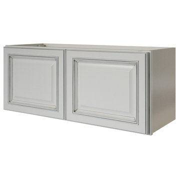 Sunny Wood RLW3315-A Riley 33"W x 15"H Double Door Bridge Cabinet - White