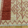 Pure Wool Hand-Knotted Peshawar with Southwest Motifs Rug, 8'1"x10'0"
