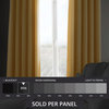 Faux Linen Darkening Curtain Single Panel, Dandelion Gold, 50"x96"
