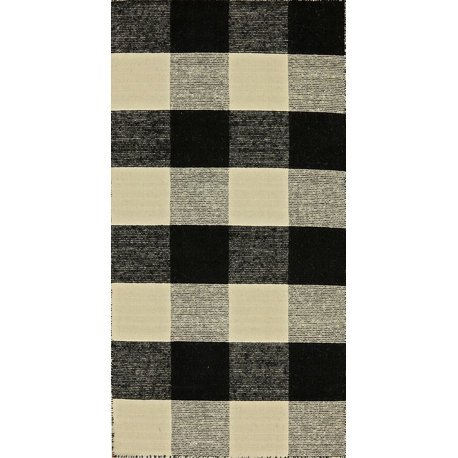 Royal Rug, Black/White, 2'x4'