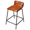 Butler Ludlow Leather and Metal Counter Stool