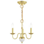 Livex Lighting - Livex Lighting 52163 Windsor 3 Light 14" Wide Taper Candle Chandelier - With traditional beauty, the Windsor chandelier lends itself to being featured in any modern home. Featuring antique brass finish, this three light mini chandelier evokes elegant character.Features