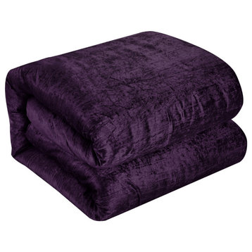 Purple Queen Polyester 180 Thread Count Washable Down Comforter Set