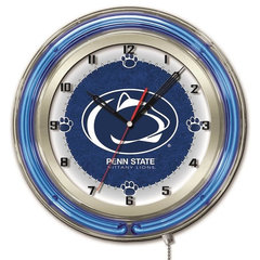 Penn State Neon Clock - Contemporary - Wall Clocks - by Holland