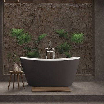 Aquatica Purescape™ 748M Grey Brown-Wht Solid Surface Bathtub