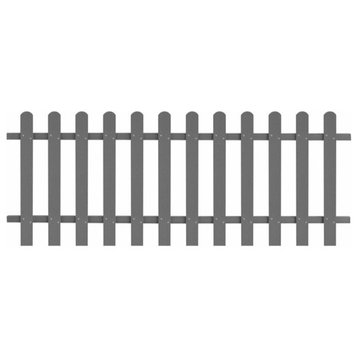 vidaXL Picket Fence Garden Fence Edging Border Fence Panel WPC 78.7"x31.5"