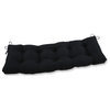 Fresco Black 44x18" Outdoor Tufted Bench/Swing Cushion
