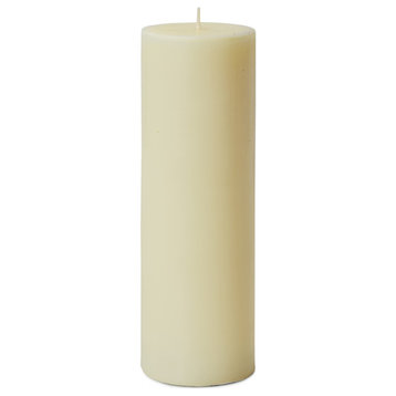 Ivory Pillar Candles, 3"x9", Set of 4