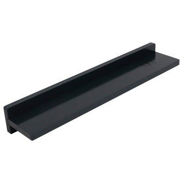 Smart Wood Floating Shelf With Wireless Charging, Dark Gray, 24"