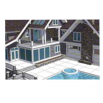 Vacation Lakefront Home, Custom Design, 12,822 Square Feet
