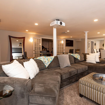 Luxury Finished Basement Remodel | Buckingham, PA