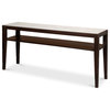 Versatilis Console Table With Shelf White Marble Top