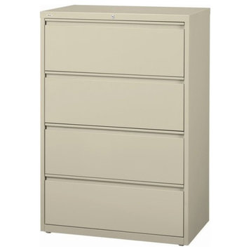 Hirsh 30-in Wide HL10000 Series Metal 4 Drawer Lateral File Cabinet Putty/Beige