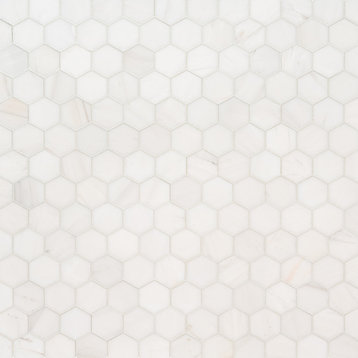 Bianco Dolomite 2 Hexagon Polished Marble 2 Hexagon Marble